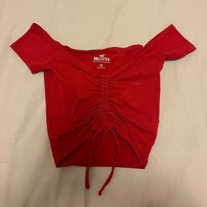 Hollister Cinch Tie Off The Shoulder Top